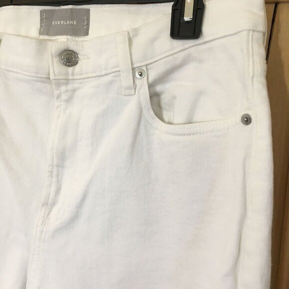 Everlane Womens The High Rise Straight Leg Denim Jeans Size 31 Reg. White SP EXC - Picture 5 of 11